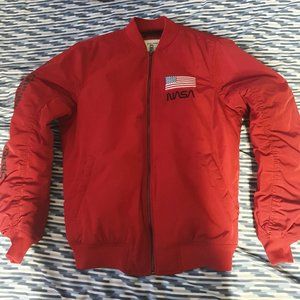 Pull&Bear NASA Red Bomber Jacket